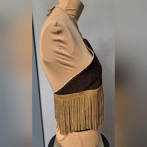 Brown suede halter top - Picture 3 of 3